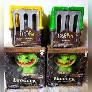 New in box mini fuggler mini feisty pets  yellow green colors